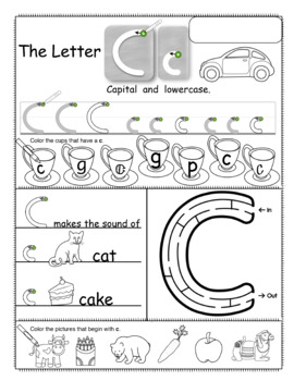 FREE Integrated Letter ID, Phonics, Reading, Handwriting: Daily Work ...