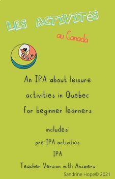 Preview of Integrated Performance Assessment (IPA)- Leisure, Loisirs, Passe-temps
