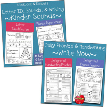 Preview of Integrated Phonics, Handwriting, Letter ID, Reading: Practice BUNDLE
