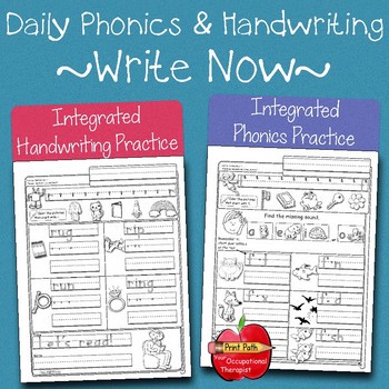 Preview of Integrated Phonics & Handwriting  Practice: K & 1st-grade‪