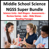 Middle School NGSS Science Bundle & Bell Ringers & 5-E Les