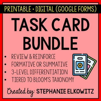 Preview of Science Task Cards Bundle | Printable & Digital