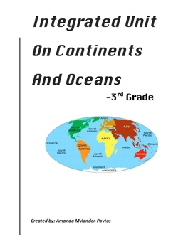 Preview of Integrated Unit (activities) on Continents and Oceans