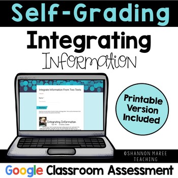 Preview of RI4.9 RI5.9 - Integrating Information Quiz: Self-Grading [DIGITAL + PRINTABLE]