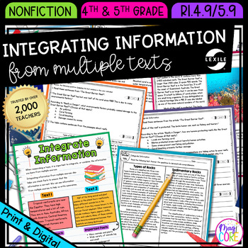 Preview of Integrating Information Reading Comprehension Passages Texts RI.4.9 RI.5.9 RI4.9