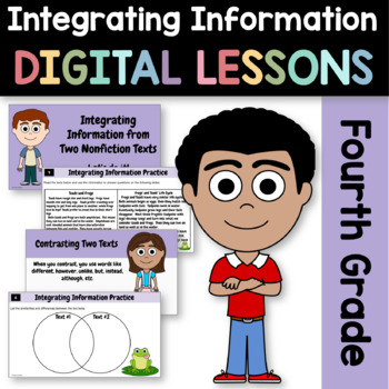 Preview of Integrating Information from Two Texts 4th Grade Google Slides | Reading Review