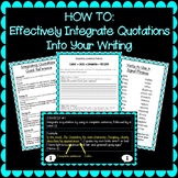 Integrating Quotations Into Your Writing