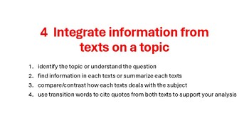 Preview of Integrating Text in a Literary Analysis of Two Texts! (example and practice)