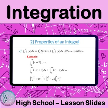 Preview of Integration | Definite & Indefinite integral| High School Math PowerPoint Lesson
