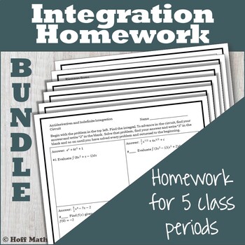 Preview of Integration Homework Bundle | Digital and Print