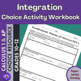 Integration Practice Choice Activity Workbook
