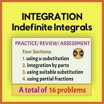 Preview of Integration Practice/REVIEW/Assessment/HW-16 challenging problems