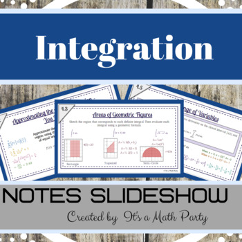 Preview of Integration - Unit Notes Slideshow