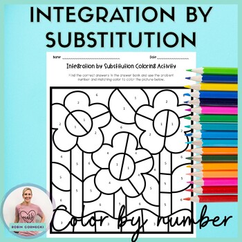 Preview of Integration by U Substitution Calculus Coloring Activity