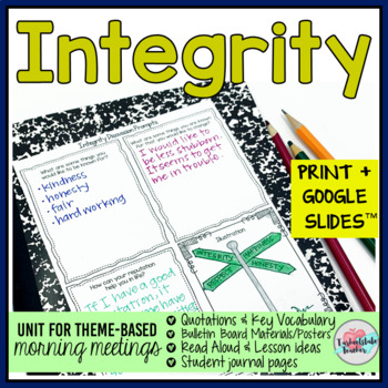 Preview of Integrity Activities for SEL Print and Digital Morning Meeting Slides