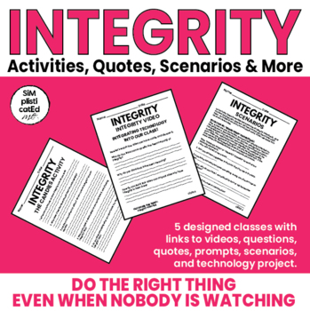 Preview of Integrity and Honesty | Activities & Lessons | Upper Elementary & Middle School