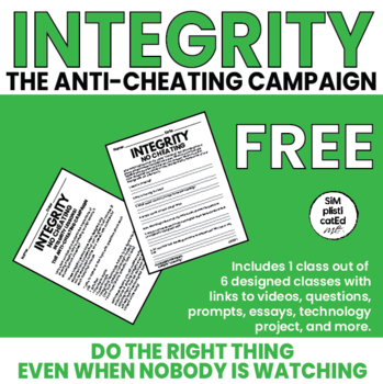 Preview of Integrity and Honesty: Lesson For Life - Free No Cheating Lesson