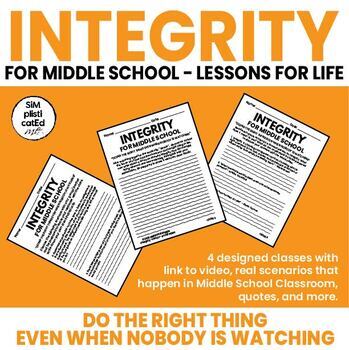 Preview of Integrity and Honesty | Middle School: Activities, Scenarios, Quotes, and More