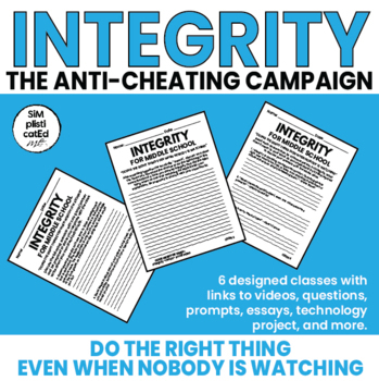 Preview of Integrity and Honesty - No Cheating -Lessons for Life - Upper & Lower Elementary