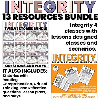 Preview of Integrity and Honesty | Stories | Classes | Plays | Bundle