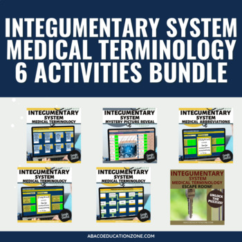 Preview of Integumentary System Medical Terminology Activities Bundle
