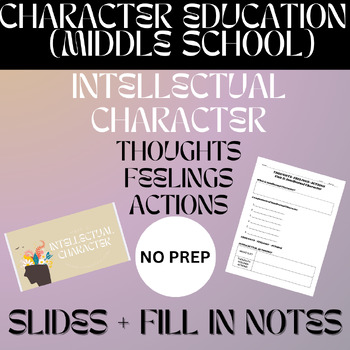 Preview of Intellectual Character Unit Slides + Fill In Notes
