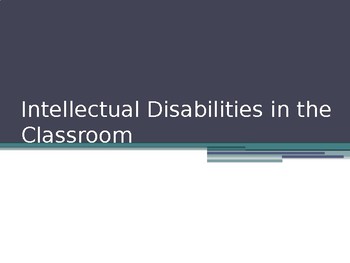 Preview of Intellectual Disabilities in the Classroom