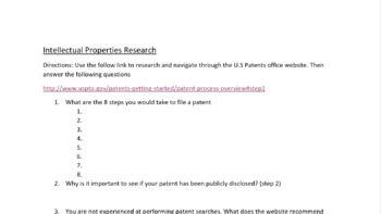 Preview of Intellectual Property Scavenger Hunt