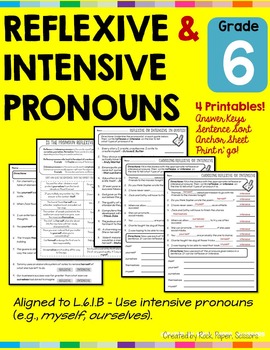 Preview of Intensive Pronouns L.6.1.B Worksheets Distance Learning