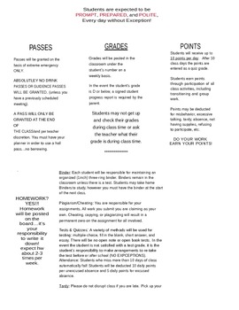 Preview of Intensive Reading (ESE) Syllabus Grades 9-12