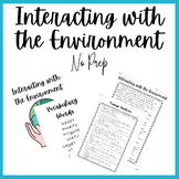 Interacting With the Environment No Prep Worksheets
