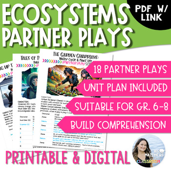 Preview of Interactions & Ecosystems 18 Partner Play Bundle for Fluency & Comprehension