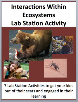 Preview of Interactions Within Ecosystems - Biotic and Abiotic - 7 Lab Station Activities