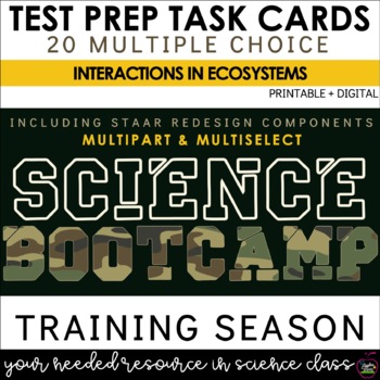 Preview of Interactions in Ecosystems/Interdependency| Task Cards | Review | Print+Digital