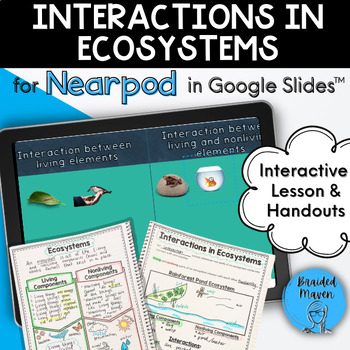 Preview of Interactions in Ecosystems for Nearpod in Google Slides | Handouts Included