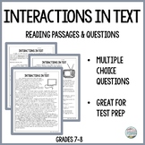 Interactions in Text Reading Comprehension Passages and Questions