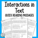 Interactions in Text Reading Comprehension Passages and Qu