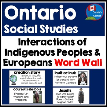 Preview of Interactions of Indigenous Peoples and Europeans Word Wall