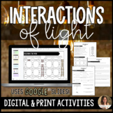 Interactions of Light Waves Activities - Digital Google Sl