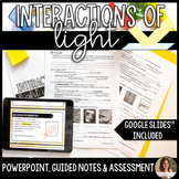 Interactions of Light Waves Lesson Guided Notes and Assess