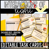 Interactions of Light Waves Task Cards - Editable and Goog