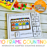 Christmas Gumdrop Interactive 10-frame Counting Book with 