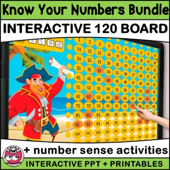 Preview of Interactive 120 Number Board Bundle - Pirate Pete