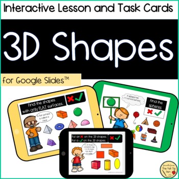 Preview of Digital Interactive 3D Shapes Lesson for Google Slides