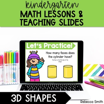 Preview of 3d Shape Lessons and Interactive Slides : Kindergarten Geometry 