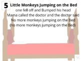 Interactive 5 Little Monkeys Jumping on the Bed Song Board