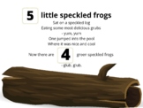 Interactive 5 Little Speckled Frogs Song Board