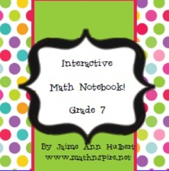 Preview of Interactive 7th Grade Level Math Notebook {aligned with CC}