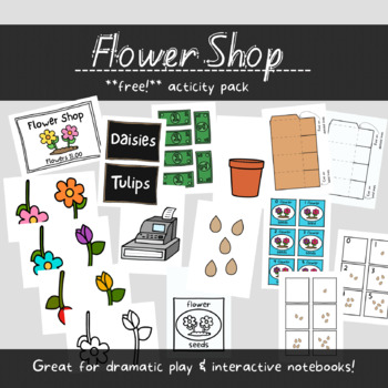 Preview of Interactive Activity Pages - Flower Shop - Early Learning