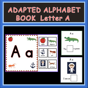 Preview of Interactive Adapted Book Letter A